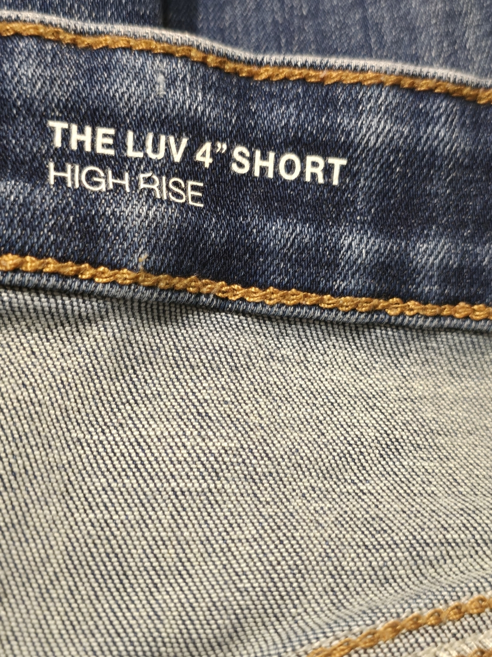 For Luv Of Denim Distressed Dark Wash Denim Cut Off Shorts - Picture 4 of 6